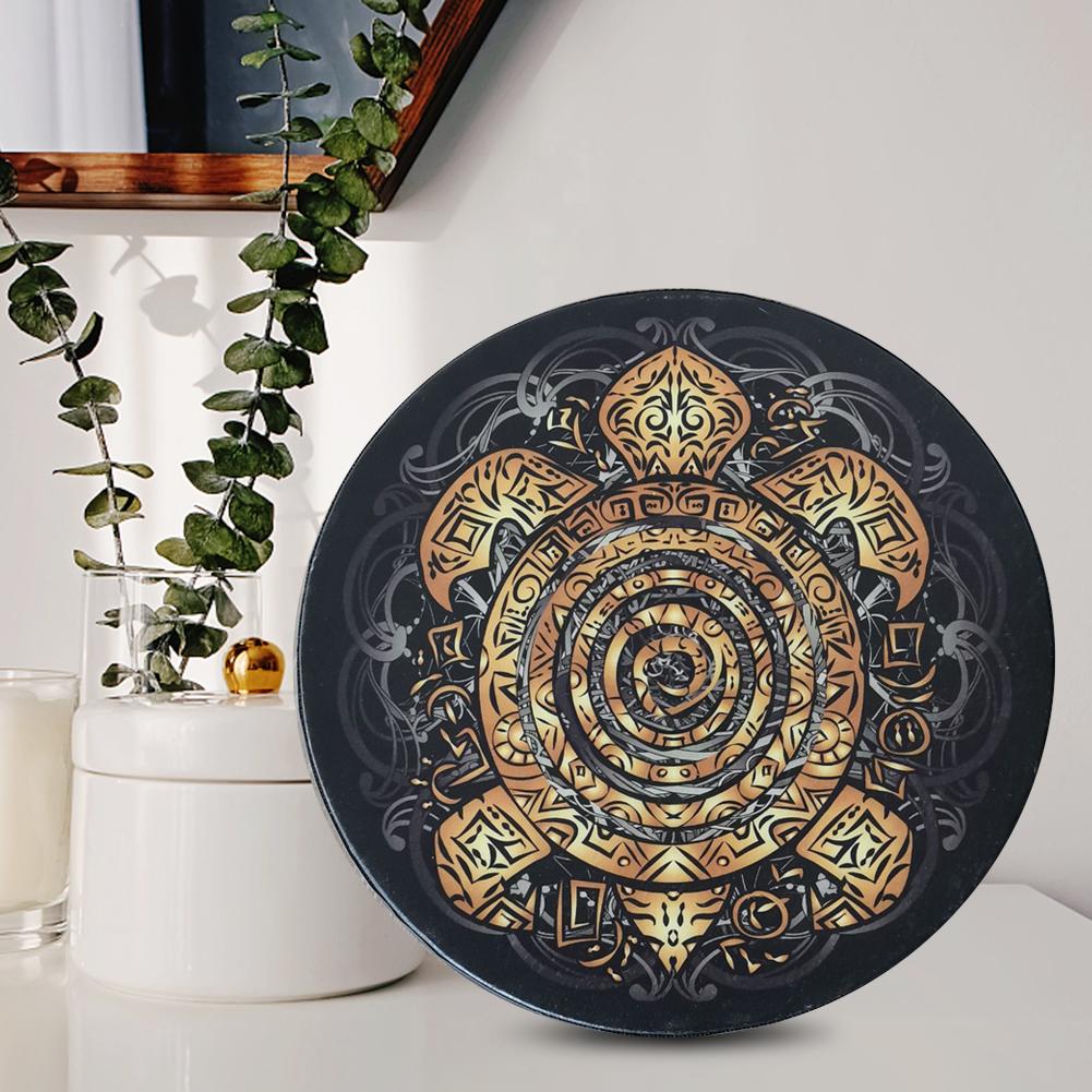 Alchemical Moon Drum Desktop Ornament Fashion Shaman Drum Tree of Life Sound Healing Tool for Family Friends Best Gifts