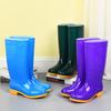 Medium and High Tube Non-slip Waterproof Shoes Jelly Rain Shoes Rain Boots Water Boots Thermal Cover Shoes Adult Fashion Long Tube