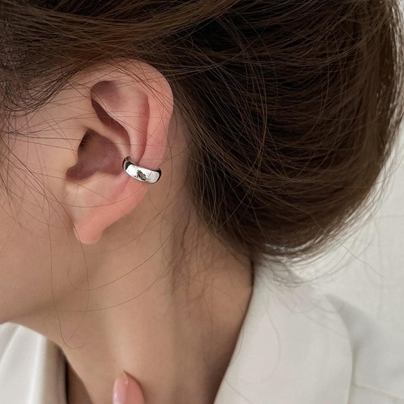 1 пара золотистого серебристого цвета C-образной формы без прокола ушные каффы для женщин Модные простые серьги в стиле Ins, ювелирные аксессуары, подарки
