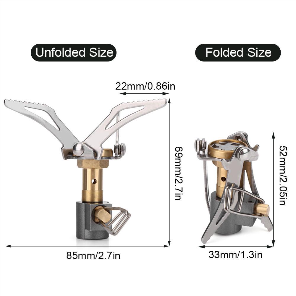 Портативная мини-складная прочная металлическая походная газовая плита для приготовления пищи, горелка