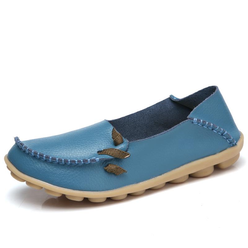 Женские туфли на плоской подошве весна-лето Новые женские лоферы с круглым носком Балетки Женская повседневная обувь Женские мокасины без застежек Zapatos Mujer Размер 44