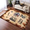 1pc 3D Printing Hair Salon Christmas Carpet Door Mat Non Slip Living Room Decoration Foot Mat Indoor Rug Home Decor