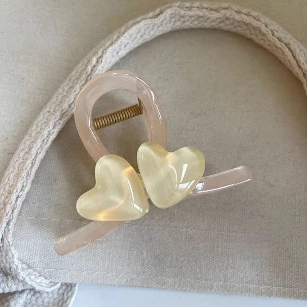 Headwear Heart Shark Clip Korean Style Resin Shark Clip Hair Accessories Love Hair Claw  Festival