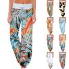 Women's Casual Sports Pants Vintage Printed Pajama Pants With Pockets