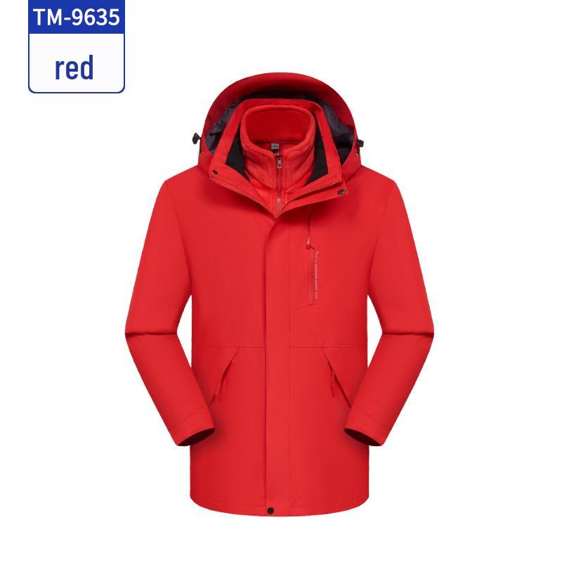 Trekking Jacket Duo: Hooded, Wind & Waterproof, Solid Color, Spring/Autumn Outerwear for Couples - Mountain & Business Style