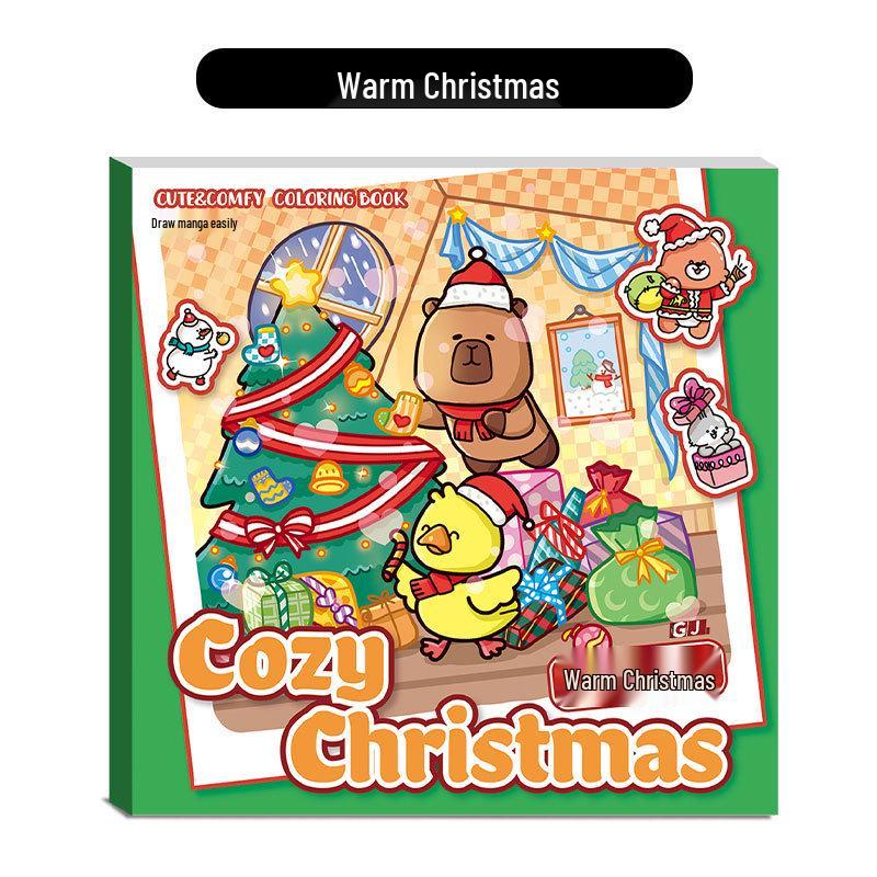 Monster Series Coloring Book: Cartoon-Themed for Elementary Students - Christmas & Halloween