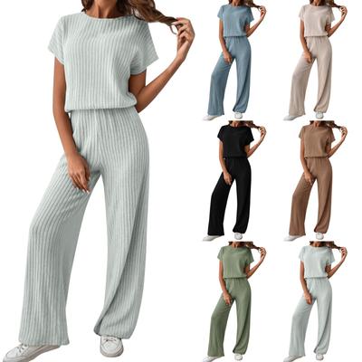 Женский однотонный сексуальный повседневный тонкий новый модный женский костюм из двух предметов