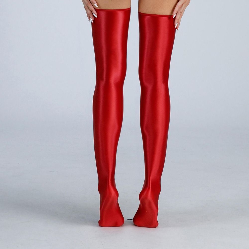 Чулки-гартеры до бедра, длиной до колена, длинные, сексуальные, до колена, модные, масляные носки, для косплея, pole dance