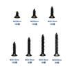 PENGLIN 480-Piece Countersunk Head Self-Tapping Screw Set, M3 3mm, Cross Recess, Carbon Steel, 7 Types, Black, with Storage Case
