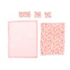 1Set 1:12 Dollhouse Miniature Bed Four Piece Bed Set Bed Sheet Quilt Pillow Quilt Cover Bedroom Bedding Model Decor Toy