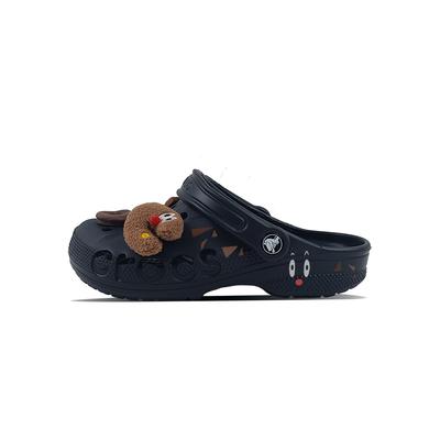 Сабо Crush EVA Шоколадный Beya Пляжный Расписанный вручную Милый Жемчужный Нишевый Универсальный Обувь с отверстиями Унисекс Черный