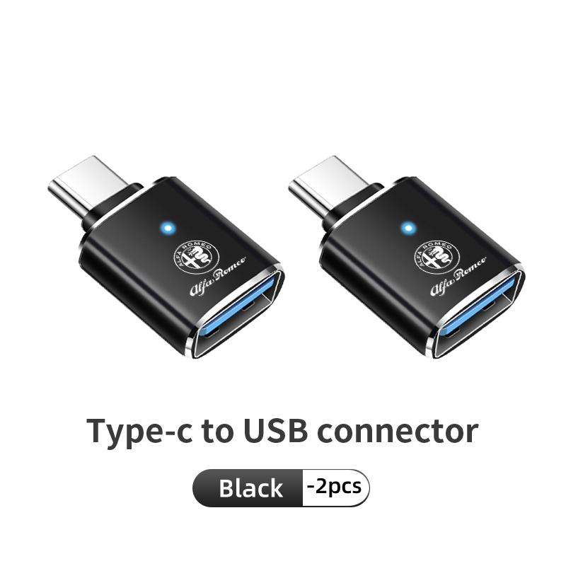 For Alfa Romeo Car Type-C To USB Power Adapter Fast Data Transfer and Charging Adapter 159 Giulietta 156 147 Giulia Mito GT