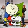 Custom Name Snoopy Theme Printed Blanket - Perfect for Couch, Bed, Travel & Outdoor Use | Machine Washable, Cozy & Durable.