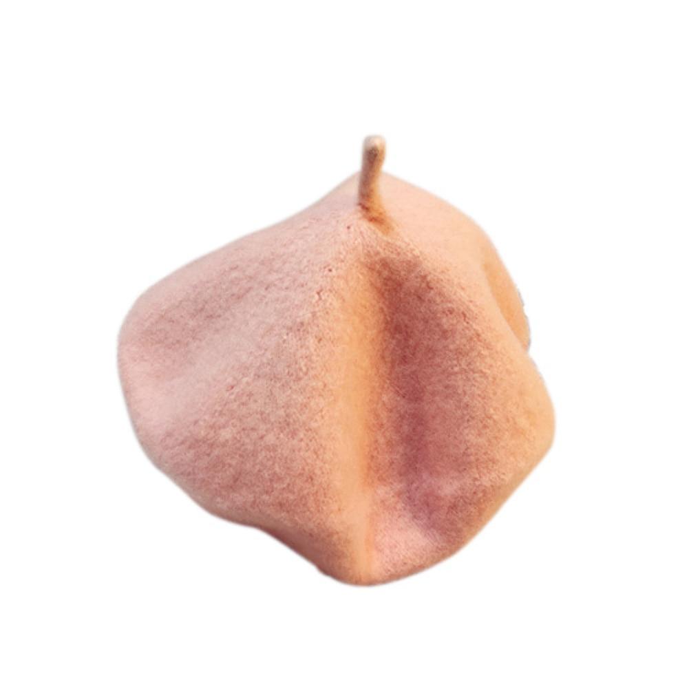 Детская однотонная теплая шапка-бини, шапка с тыквой, детский французский берет, берет, берет для маленьких девочек, шапка