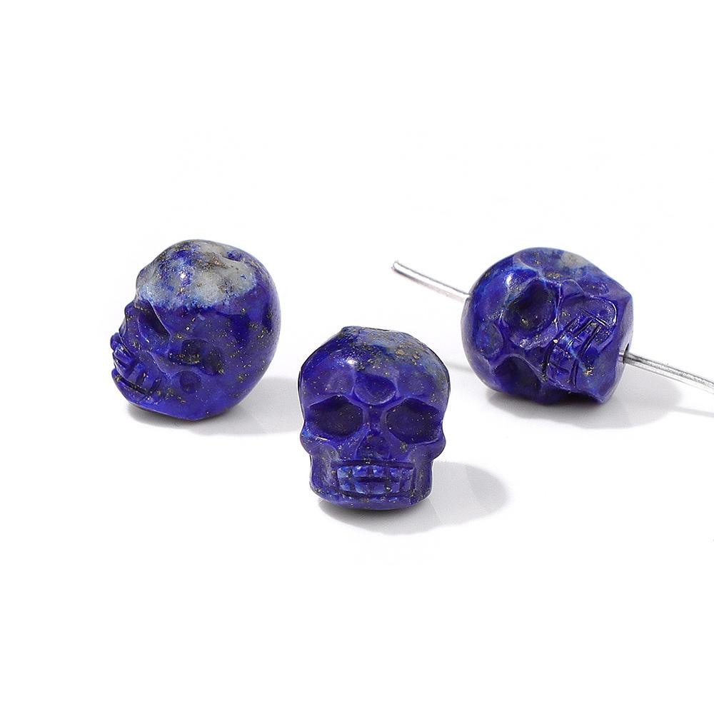 Миниатюрная статуэтка черепа Бусины-разделители из натурального камня Шарм Целебные кристаллы Реки Каменная фигурка для колдовства Минеральный аксессуар Подарок