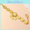 Luxury Alloy Gold Coin Anklet Women Fashion Accessory With Tassel Design Dangle