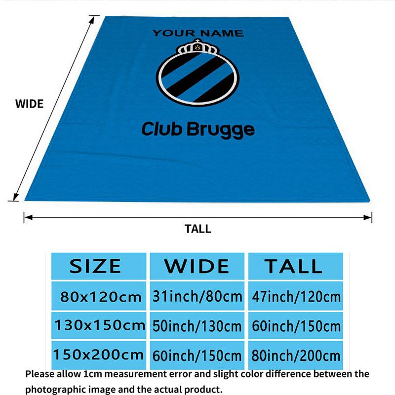 Custom Club Brugge Blanket, High quality Comfortable for All Seasons, Home Decor, Warmth and Comfort