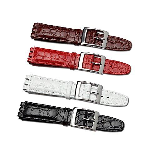 ZHUOLEI Сменный ремешок для часов для Swatch, 17 мм (Включает 3 шпильки, инструмент для снятия шпилек и коробку)