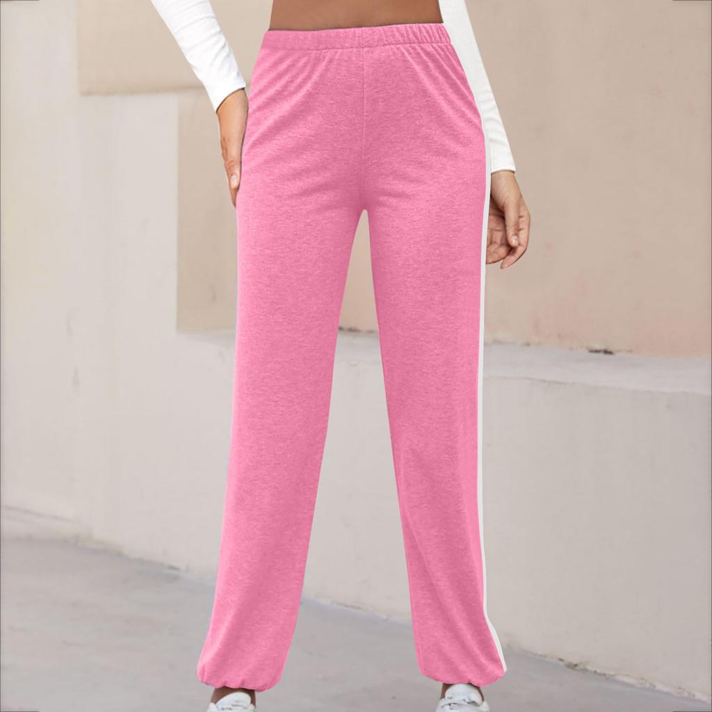 Женские летние новые однотонные повседневные спортивные штаны с высокой талией и свободным поясом, брюки с капюшоном и поясом