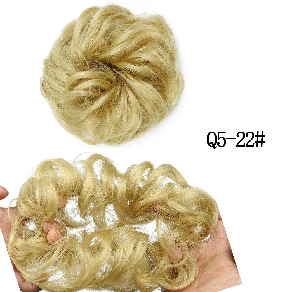 MISS WIG Прямые шиньон-пончики, синтетические эластичные шиньони с эффектом омбре, пушистые грязные резинки для волос, пучок для волос для женщин