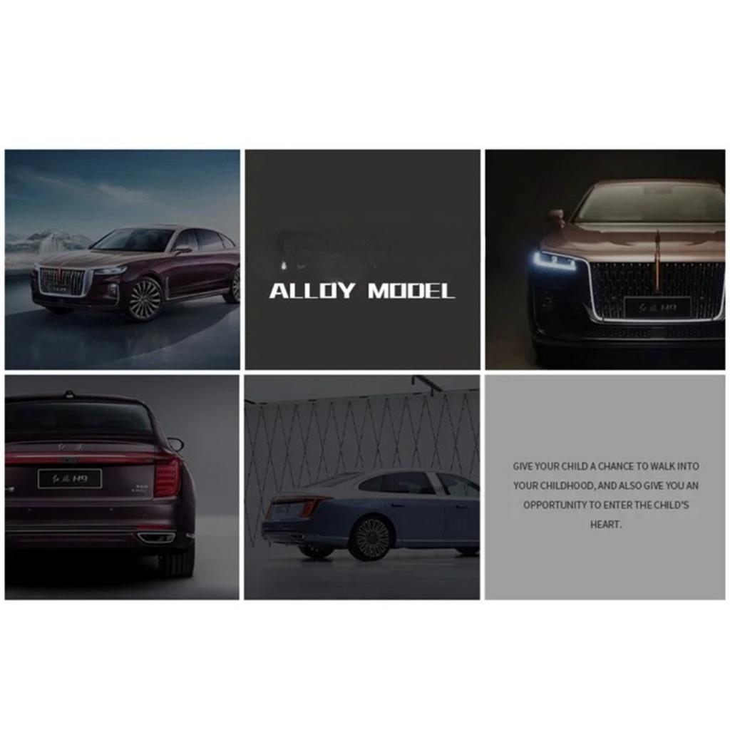 1/24 Hong Qi H9 Alloy Luxy Car Model Diecast Toy Vehicles Metal Car Model High Simulation Sound Light Collection Childrens Gifts