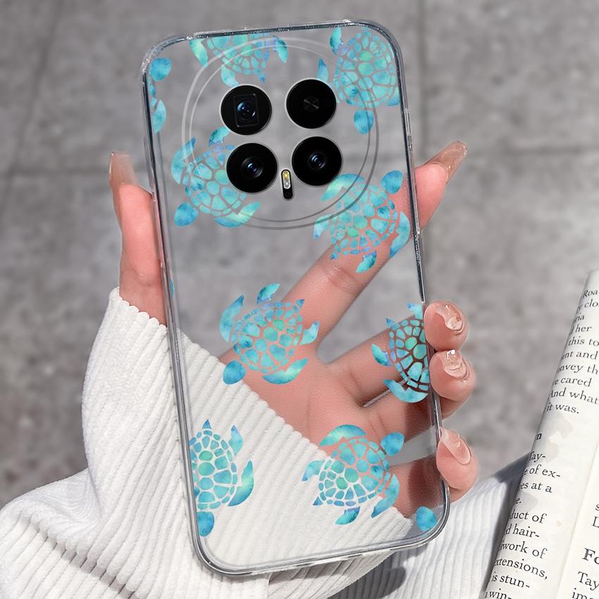 Для Huawei Honor Magic8 7 6 5 Pro Nova 12 Ultra 12i Чехол для телефона Красивый цветочный узор Прозрачный силиконовый Полностью защитный чехол Для корпуса Huawei