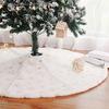 Home Christmas Tree Skirt Foot Carpet Snowflak Decoration Festival Party Cover Tree Skirt Round