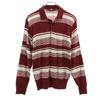 CLASSIC DIRECTIONS 80s Vintage Border Pattern Long Sleeve Knit Polo Shirt Men's Used
