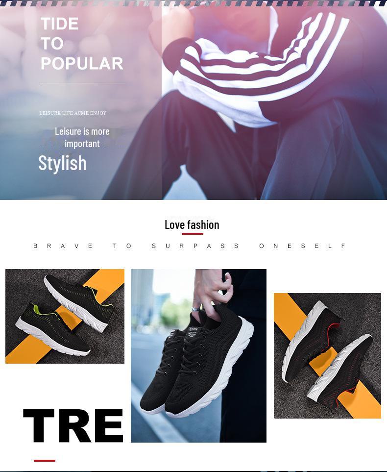 Мужские кроссовки большого размера с дышащей сеткой для бега на осень/зиму - легкая и мягкая повседневная спортивная обувь