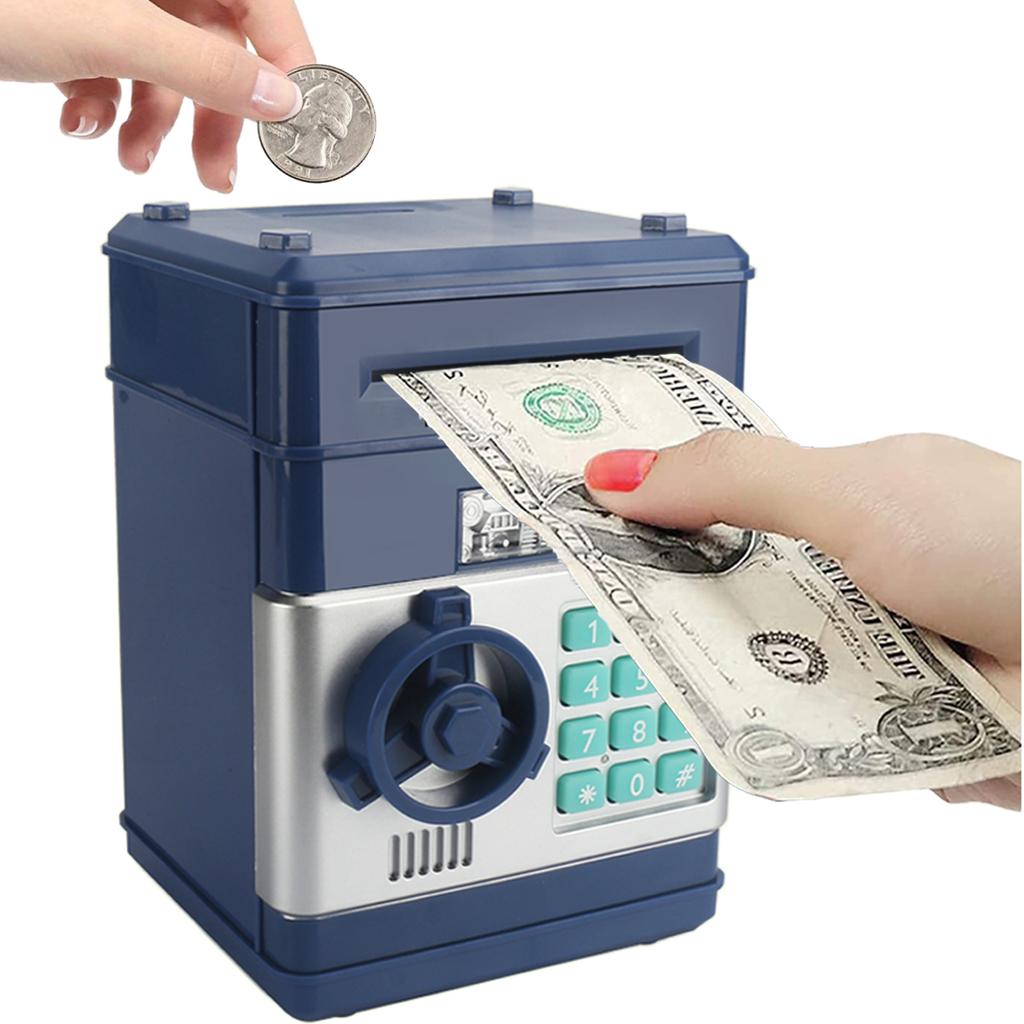 Kids Money Bank, Electronic Password Piggy Bank Mini ATM Cash Coin Money Box for Kids Birthday Toy for Children ATM Banks Box