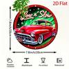 Винтажная металлическая табличка с изображением автомобиля Lowrider Ретро Настенное искусство Со светом Звезды Гараж Кафе Домашний декор