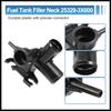 Engine Radiator Filler Neck with Fully Sealed Cap Replacement for Hyundai Elantra 11-16 for Kia Forte 14-18, No.25329-3X600/25330-1P000 Plastic Black