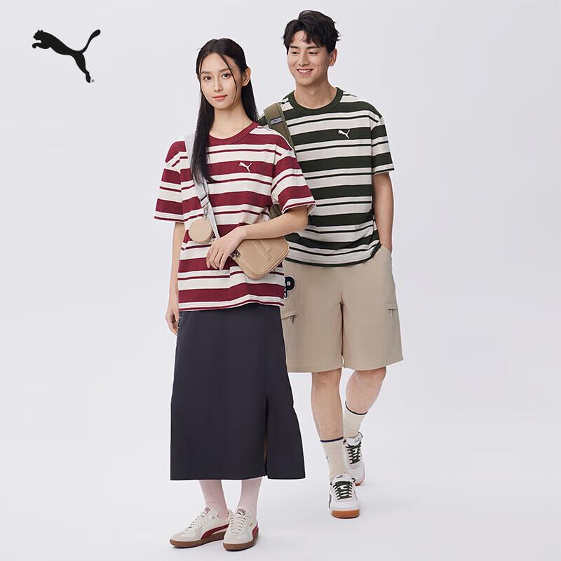 Puma Американская ретро полосатая футболка с коротким рукавом