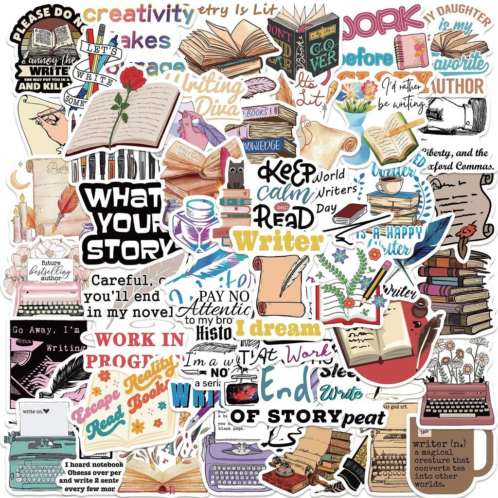 50 Cartoon Writer Graffiti Stickers Personalized Decorative Guitar Notebook Suitcase DIY Waterproof