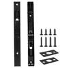 2Pcs 8 Inch Door Bolts Stainless Steel Concealed Security French Door Locks with Hardwares for Composite Wood Double Dummy Door