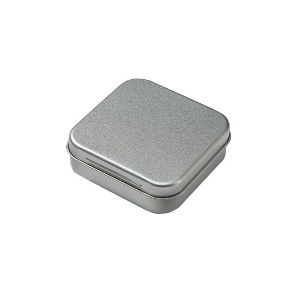 Square Shape Candy Storage Box Metal Material Flip Storage Box Mini Sealed Jars for Candy Storage