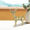 Brass Elk Ornament Vintage Style Fine-textured Realistic Elk Statue Desk Decoration Fade-resistant Ornament