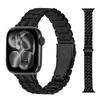 Ремешок из нержавеющей стали для Apple Watch ultra2 3 band 49мм 40мм 44мм 45мм 46мм Металлическая пряжка Браслет iWatch series 9 7 8 se 10 11