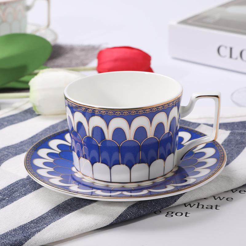 1 комплект роскошных кофейных чашек и блюдца, керамическая чашка для чая 250 мл
