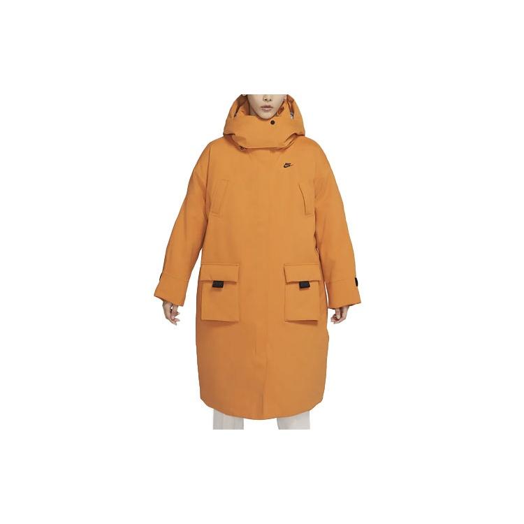 Nike Puffer Jackets Women's Light Curry Yellow Hooded Moderate Other DD4659-738