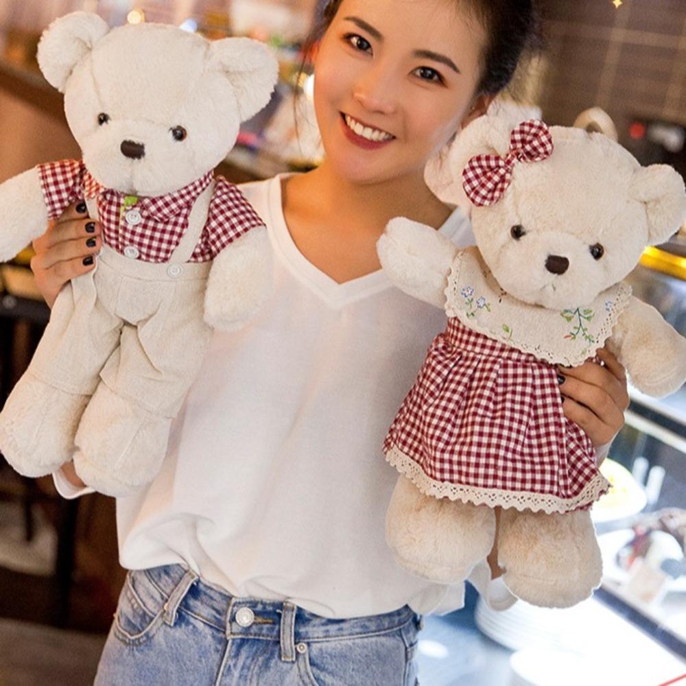 Cartoon Plush Bear Doll Dress Up Stuffed Animal Pillow Fluffy Bear Plush Toy  Children's Gift