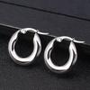 925 Sterling Silver Round Gold Earrings For Women Girl Sexy Fashion Trendy Jewelry Gift Party Wedding Pendientes