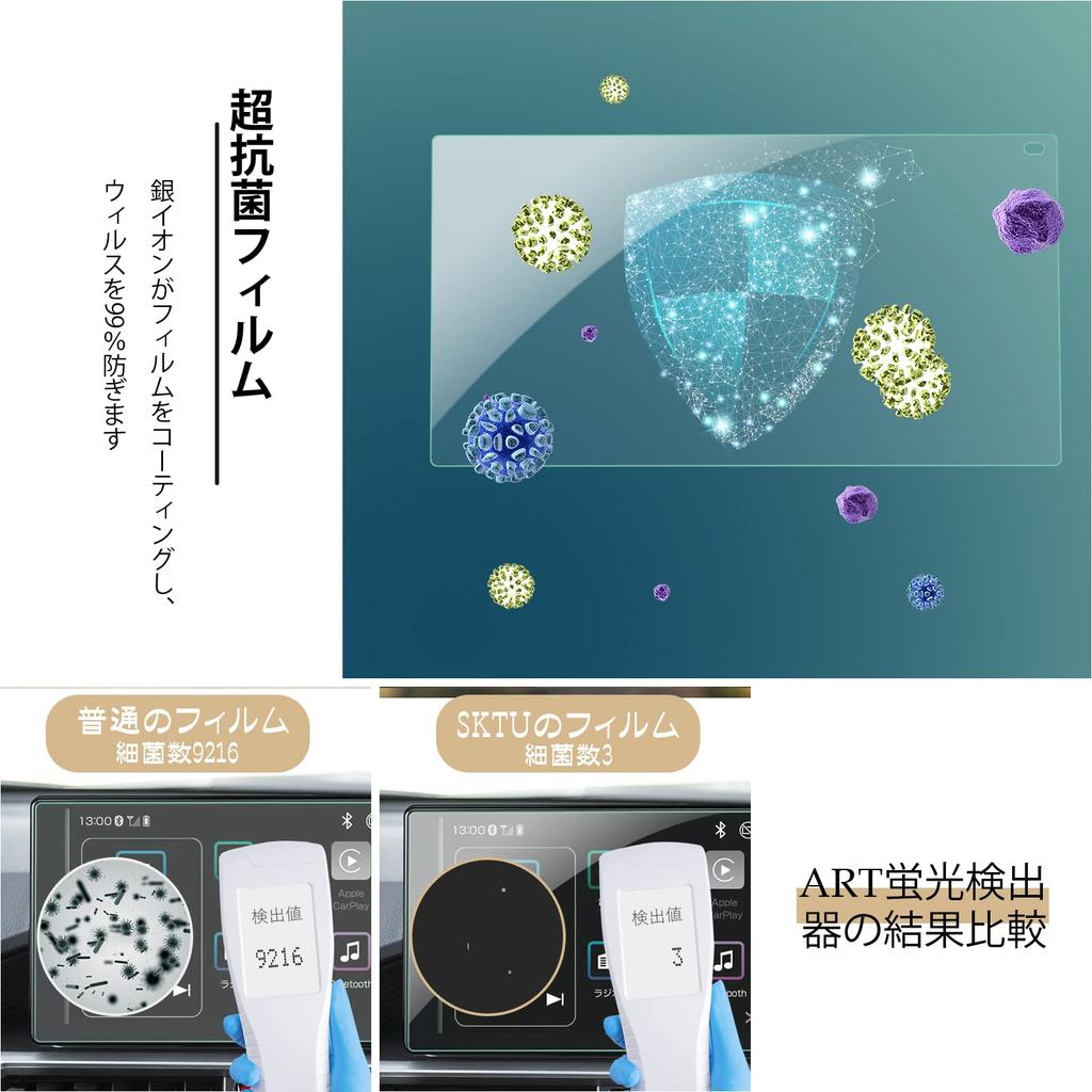 SKTU Car Navigation Screen Protector for the New Atrai S700 Series and Hijet Smooth for Daihatsu Accessories 9-inch S700v, Touch, Anti-Reflective,