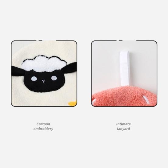 Подвесное полотенце для протирания, быстросохнущее, широкое применение, моющееся, отличная тряпка для протирки рук с кроликом, чистая ткань, товары для дома