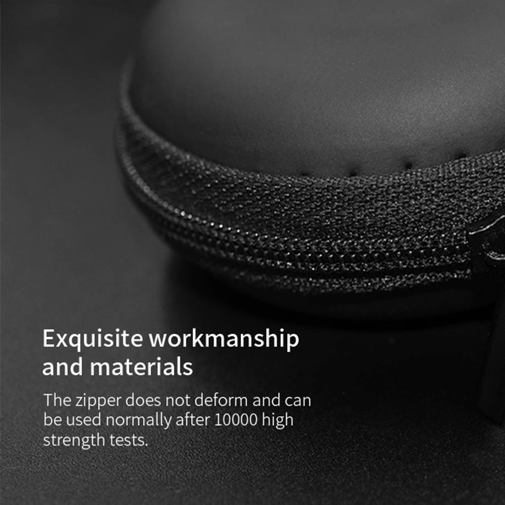 Универсальный Чехол для Наушников Овальная Сумка для Хранения Наушников PU Коробка для Хранения Черный Портативный Держатель Коробка для Хранения Для KZ BA10 AS10 ES4