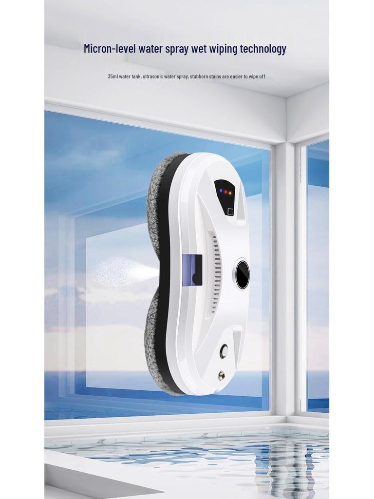 Автоматический робот-очиститель окон с функцией распыления воды