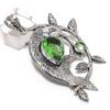 Tsavorite Handmade 925 Sterling Silver Jewelry Pendant 2.56" Y6F91