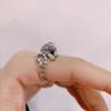Vintage Gothic Domineering Antique Silver Color Tiger Ring For Men Women Fashion Jewelry Hip Hop Accessories