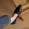 Модные лоферы женские туфли-лодочки 2025 новая весна острый носок слипоны женские туфли из натуральной кожи на низком каблуке женские туфли уличной моды