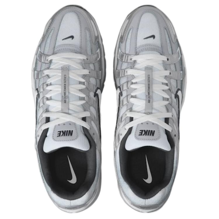 Nike P 6000 Текстиль, Кожа Устойчивые к истиранию Низкие Повседневные Беговые Кроссовки Мужские Серебристо-серые IH4465-095